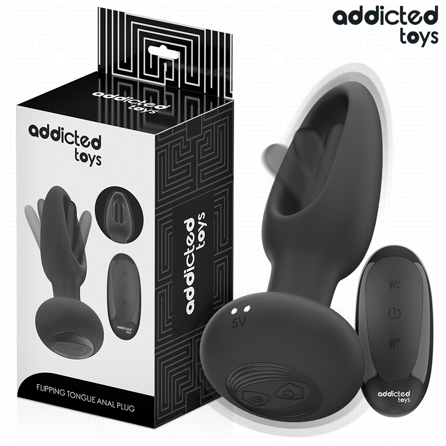 ADDICTED TOYS PLUG ANAL COM LiNGUA VIBRAToRIA E CONTROLE REMOTO
