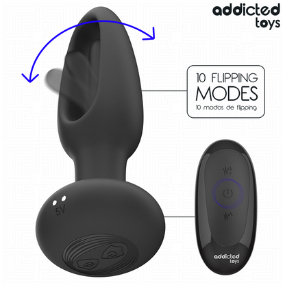 ADDICTED TOYS PLUG ANAL COM LiNGUA VIBRAToRIA E CONTROLE REMOTO