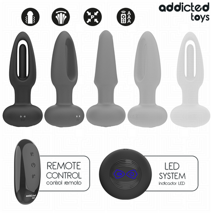 ADDICTED TOYS PLUG ANAL COM LiNGUA VIBRAToRIA E CONTROLE REMOTO