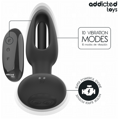 ADDICTED TOYS PLUG ANAL COM LiNGUA VIBRAToRIA E CONTROLE REMOTO