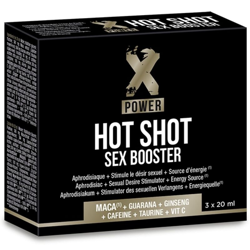 X POWER HOT SHOT SEX BOOSTER AUMENTA LIBIDO 3 X 20 ML