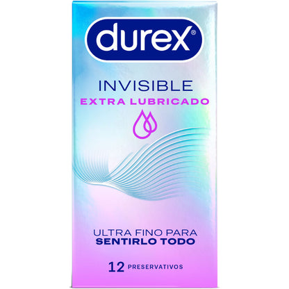 DUREX PRESERVATIVOS INVISiVEIS EXTRA LUBRIFICADOS 12 UNIDADES