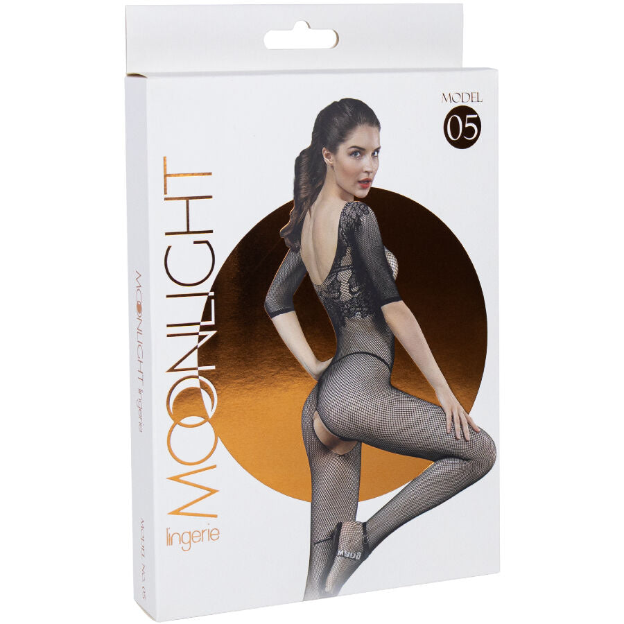 MOONLIGHT MODELO 5 BODYSTOCKING PRETO TAMANHO uNICO