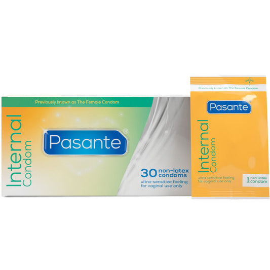 PASANTE PRESERVATIVOS FEMININOS INTERNOS CAIXA 30 UNIDADES