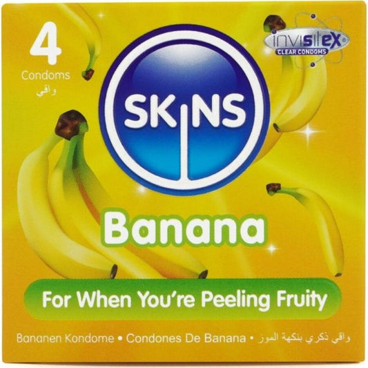 SKINS PRESERVATIVOS BANANA PREMIUM PACOTE 4
