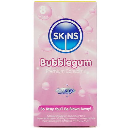 SKINS PRESERVATIVOS BUBBLEGUM PREMIUM PACOTE 8