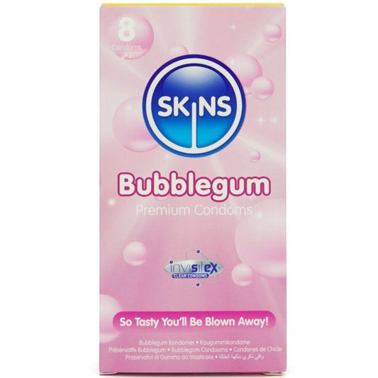 SKINS PRESERVATIVOS BUBBLEGUM PREMIUM PACOTE 8