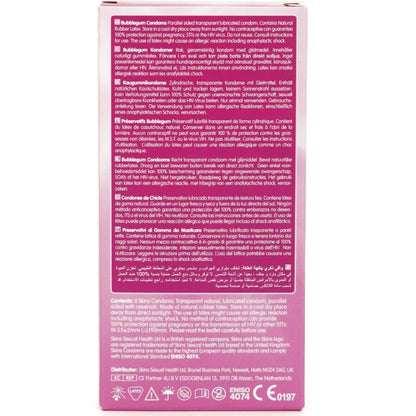 SKINS PRESERVATIVOS BUBBLEGUM PREMIUM PACOTE 8