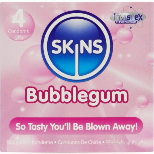 SKINS PRESERVATIVOS BUBBLEGUM PREMIUM PACOTE 4