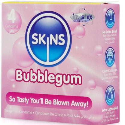 SKINS PRESERVATIVOS BUBBLEGUM PREMIUM PACOTE 4
