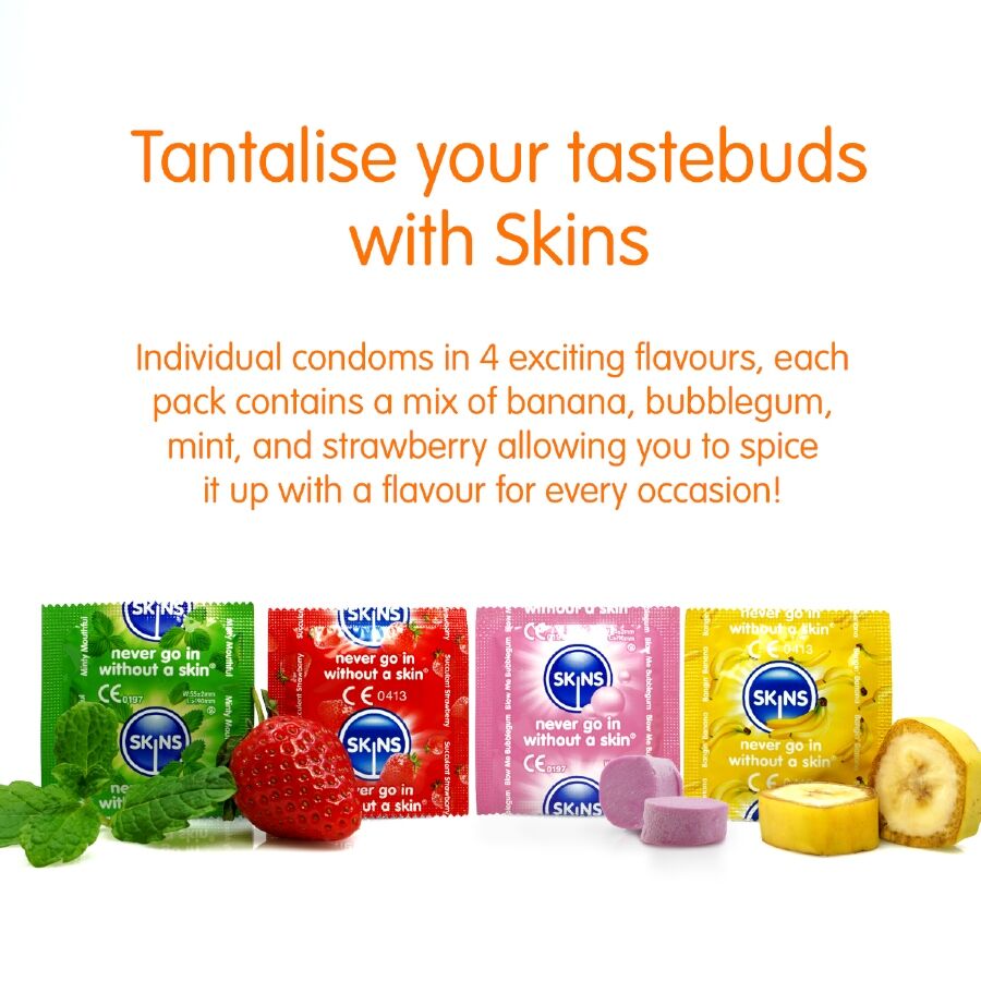 SKINS PRESERVATIVOS PREMIUM MULTI SABORES PACOTE 8