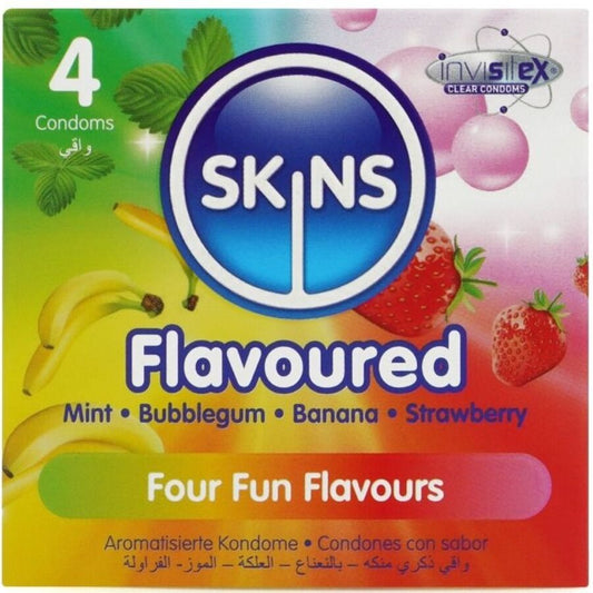 SKINS PRESERVATIVOS PREMIUM MULTI SABORES PACOTE 4