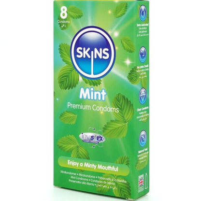 SKINS PRESERVATIVOS MINT PREMIUM PACOTE COM 8