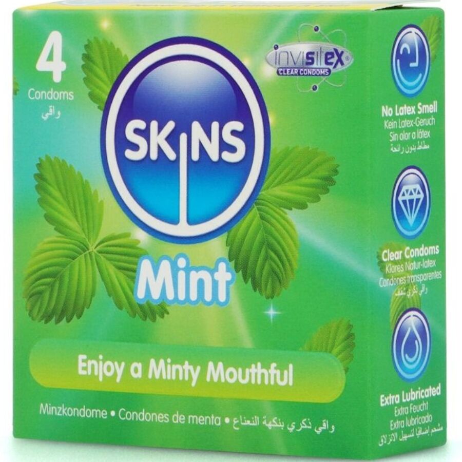 SKINS PRESERVATIVOS MINT PREMIUM PACOTE 4