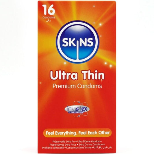 SKINS PRESERVATIVOS ULTRA FINOS PREMIUM PACOTE COM 16