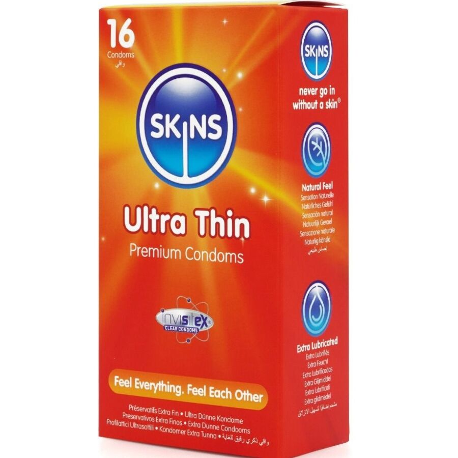SKINS PRESERVATIVOS ULTRA FINOS PREMIUM PACOTE COM 16