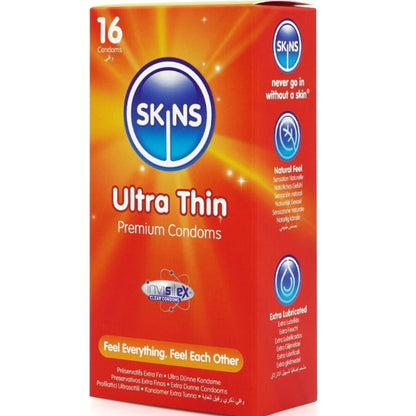 SKINS PRESERVATIVOS ULTRA FINOS PREMIUM PACOTE COM 16