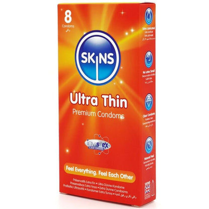 SKINS PRESERVATIVOS ULTRA FINOS PREMIUM PACOTE COM 8