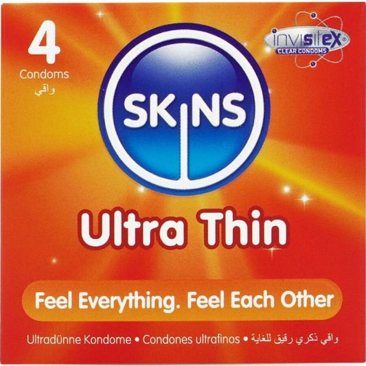 SKINS PRESERVATIVOS ULTRA FINOS PREMIUM PACOTE COM 4