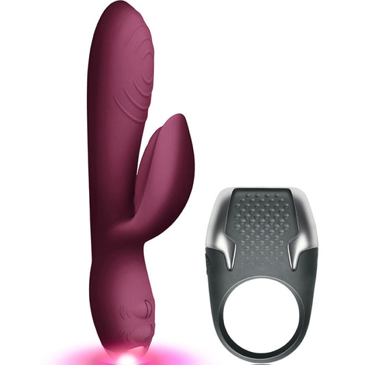 CLIMAXIMUM KIT LAMOUR VIBRADOR COELHO ANEL DE PeNIS DE LED