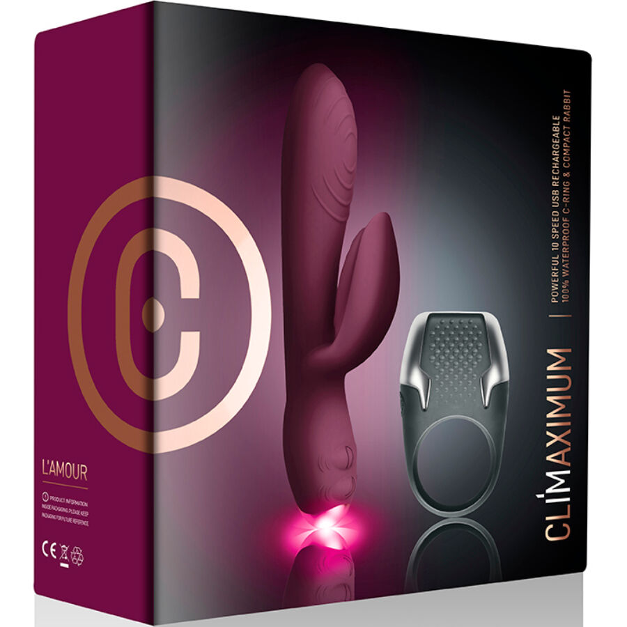 CLIMAXIMUM KIT LAMOUR VIBRADOR COELHO ANEL DE PeNIS DE LED