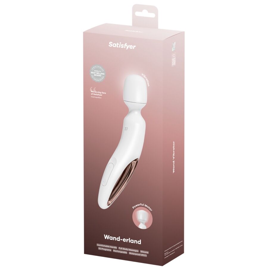 SATISFYER WAND ERLAND MASSAGEADOR VIBRAToRIO BRANCO