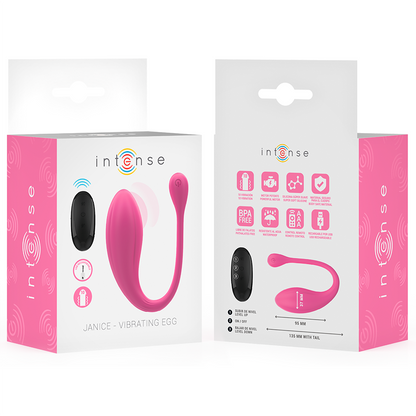 INTENSE VIBRADOR JANICE U DUPLA ESTIMULAyaO 10 VIBRAyoES ROSA CONTROLE REMOTO