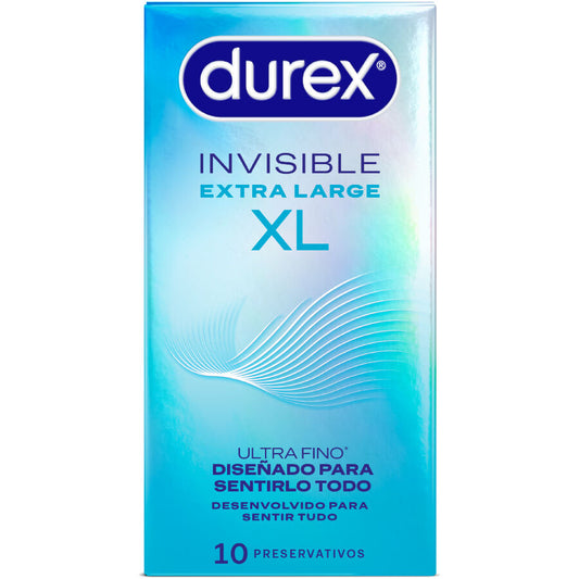 DUREX PRESERVATIVOS INVISiVEIS XL 10 UNIDADES