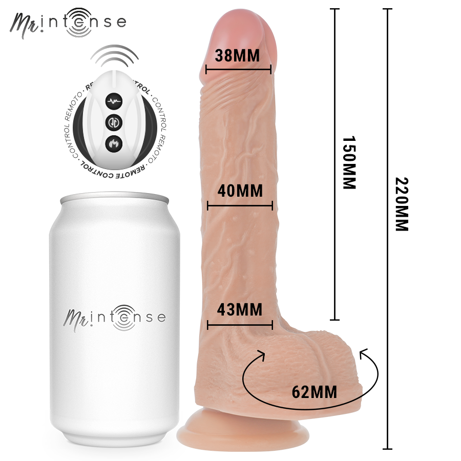 MR INTENSE CONTROLE REMOTO PARA PeNIS REALISTA BALDWIN 22 CM O 4 CM