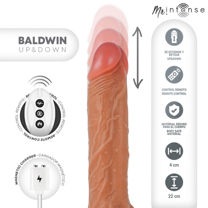 MR INTENSE CONTROLE REMOTO PARA PeNIS REALISTA BALDWIN 22 CM O 4 CM