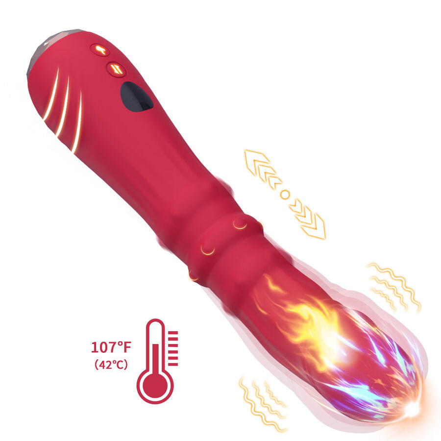 ARMONY VIBRADOR ESTIMULADOR TERMO AJUSTaVEL POINT A DILDO VERMELHO