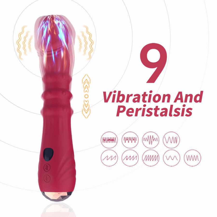 ARMONY VIBRADOR ESTIMULADOR TERMO AJUSTaVEL POINT A DILDO VERMELHO