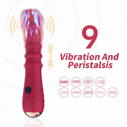 ARMONY VIBRADOR ESTIMULADOR TERMO AJUSTaVEL POINT A DILDO VERMELHO