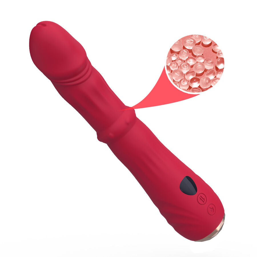 ARMONY VIBRADOR ESTIMULADOR TERMO AJUSTaVEL POINT A DILDO VERMELHO