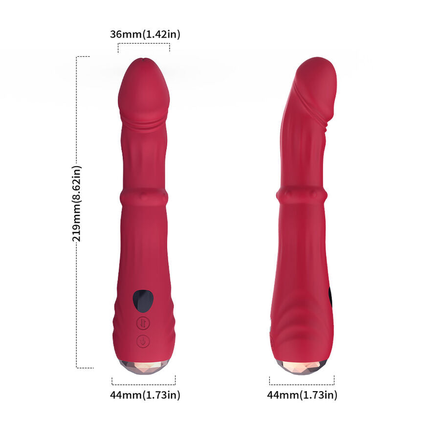 ARMONY VIBRADOR ESTIMULADOR TERMO AJUSTaVEL POINT A DILDO VERMELHO