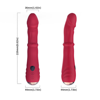 ARMONY VIBRADOR ESTIMULADOR TERMO AJUSTaVEL POINT A DILDO VERMELHO