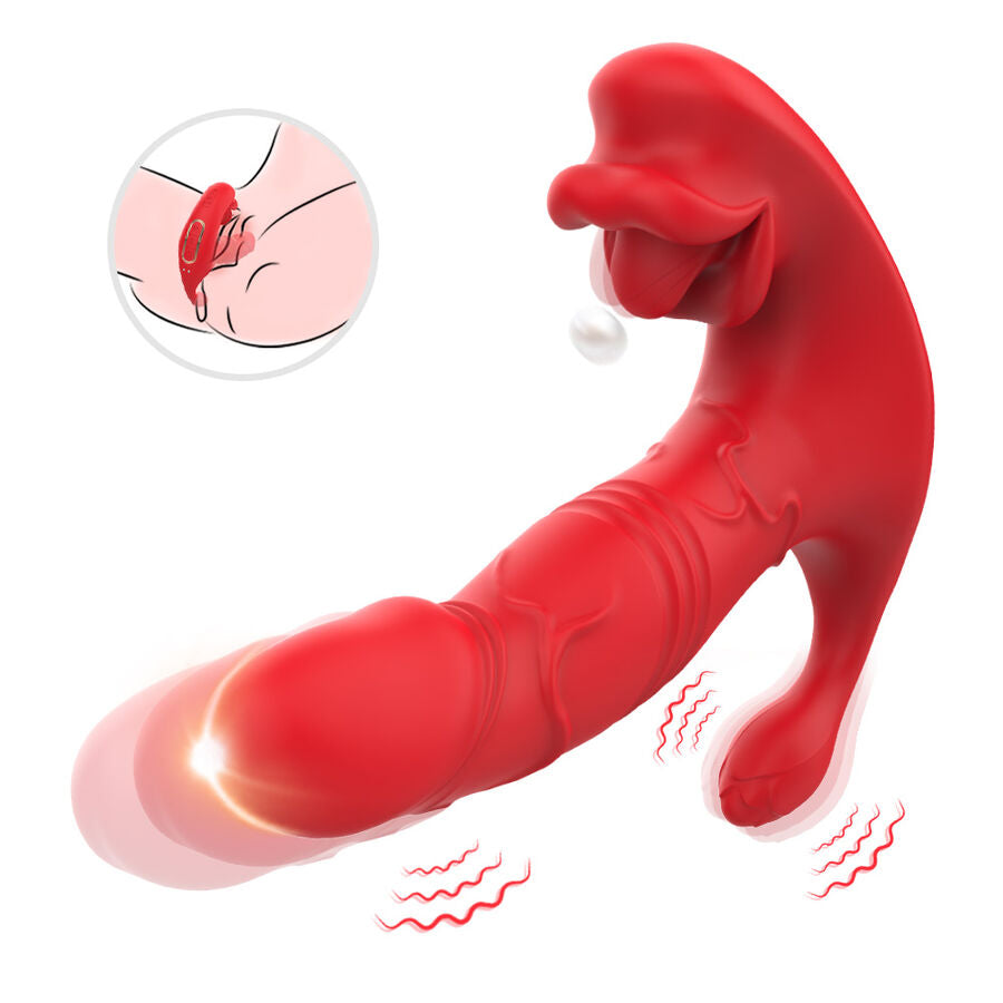 ARMONY VIBRADOR ANAL CALCINHA C E ESTIMULADOR DO PONTO G CONTROLE REMOTO VERMELHO