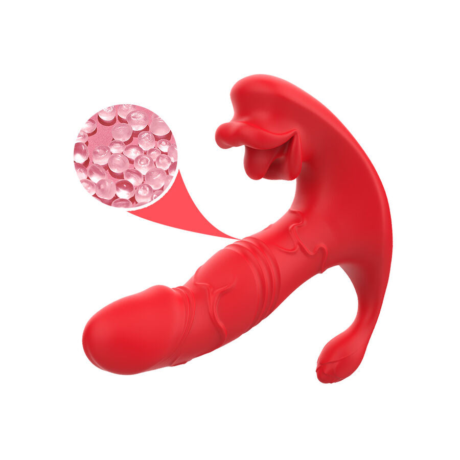 ARMONY VIBRADOR ANAL CALCINHA C E ESTIMULADOR DO PONTO G CONTROLE REMOTO VERMELHO