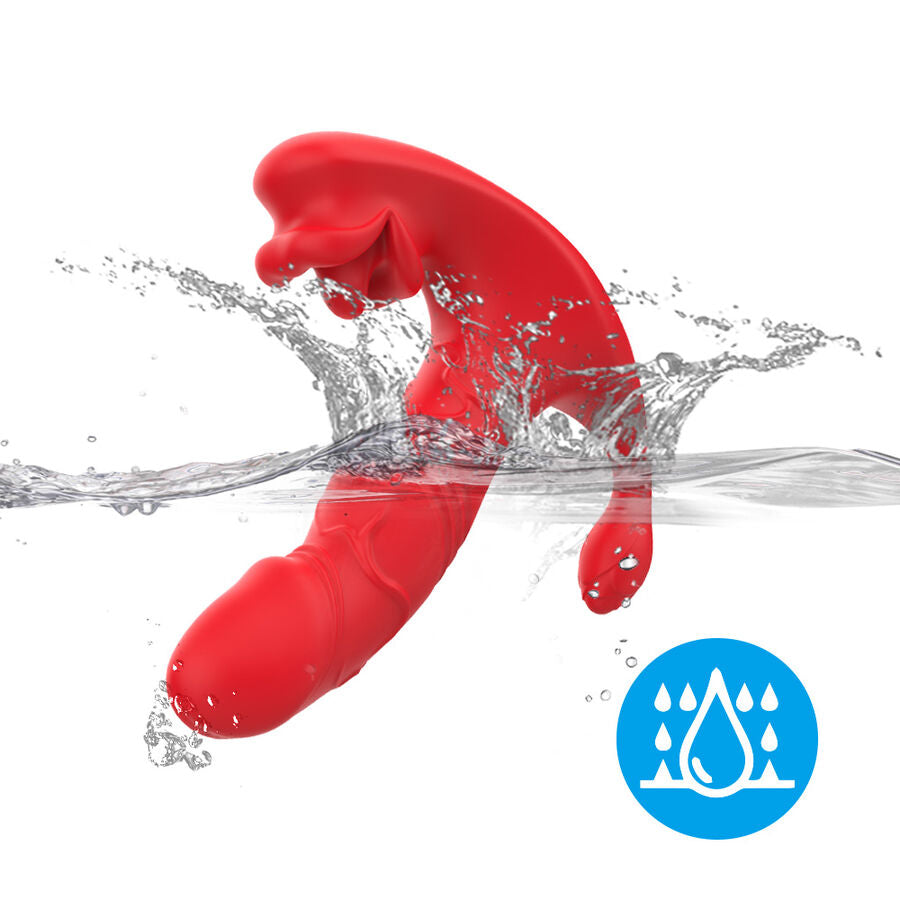 ARMONY VIBRADOR ANAL CALCINHA C E ESTIMULADOR DO PONTO G CONTROLE REMOTO VERMELHO