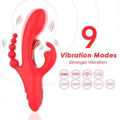 ARMONY ESTIMULADOR DE PONTO G E CLIToRIS VIBRADOR VERMELHO