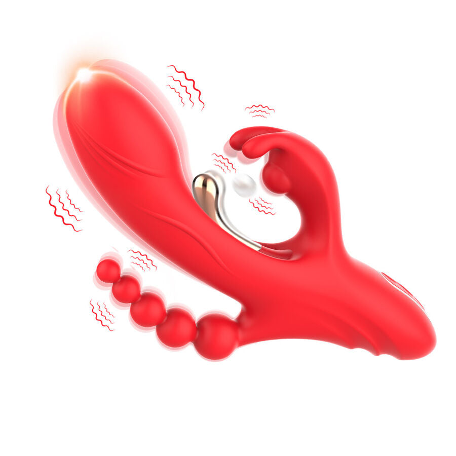 ARMONY ESTIMULADOR DE PONTO G E CLIToRIS VIBRADOR VERMELHO
