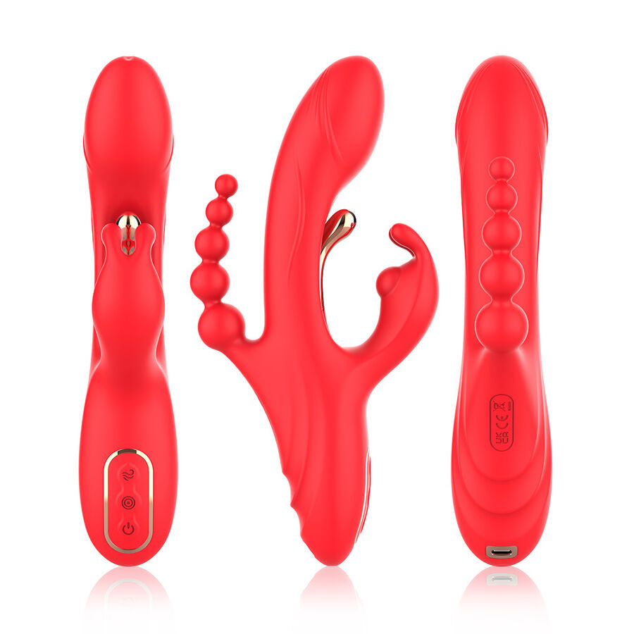 ARMONY ESTIMULADOR DE PONTO G E CLIToRIS VIBRADOR VERMELHO