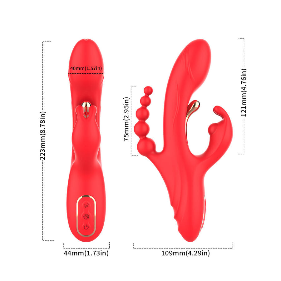 ARMONY ESTIMULADOR DE PONTO G E CLIToRIS VIBRADOR VERMELHO