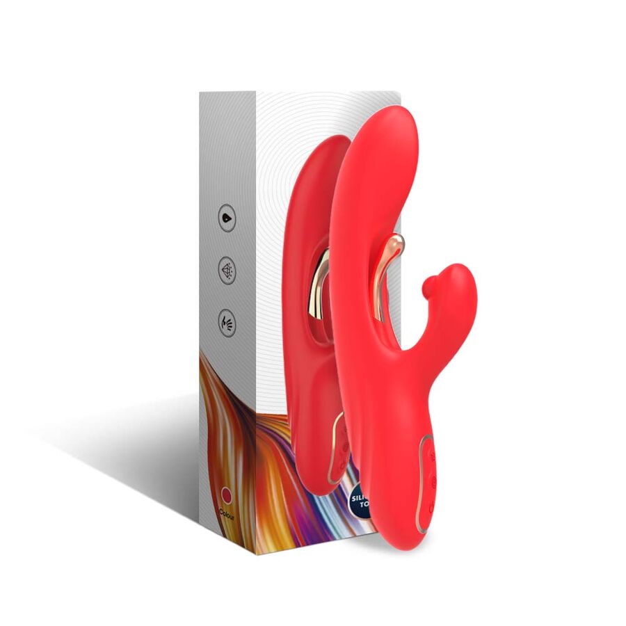 ARMONY VIBRADOR ESTIMULADOR DE PONTO G E CLIToRIS COM LiNGUA OSCILANTE VERMELHO