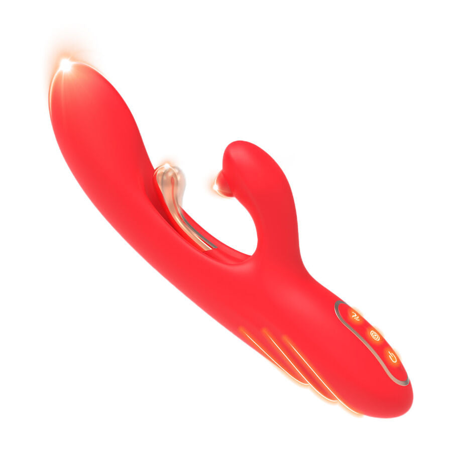 ARMONY VIBRADOR ESTIMULADOR DE PONTO G E CLIToRIS COM LiNGUA OSCILANTE VERMELHO