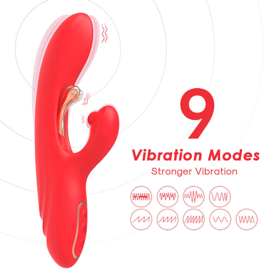 ARMONY VIBRADOR ESTIMULADOR DE PONTO G E CLIToRIS COM LiNGUA OSCILANTE VERMELHO