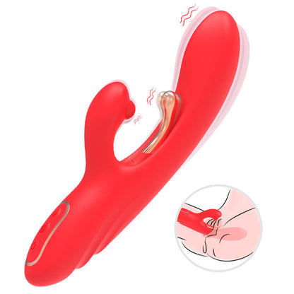 ARMONY VIBRADOR ESTIMULADOR DE PONTO G E CLIToRIS COM LiNGUA OSCILANTE VERMELHO
