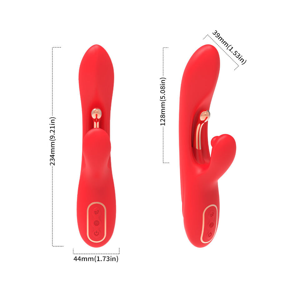 ARMONY VIBRADOR ESTIMULADOR DE PONTO G E CLIToRIS COM LiNGUA OSCILANTE VERMELHO