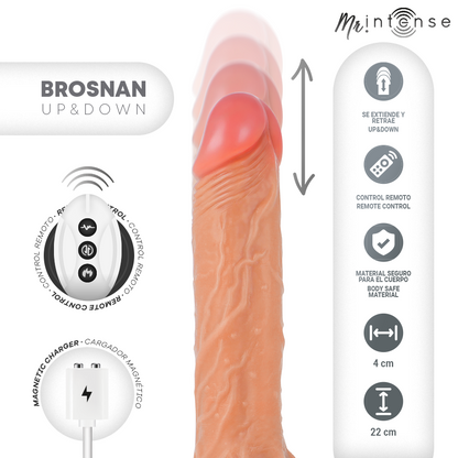 MR INTENSE PeNIS REALISTA BROSNAN CONTROLE REMOTO 22 CM O 4 CM