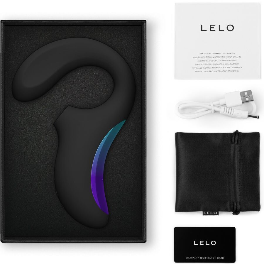 LELO ENIGMA WAVE MASSAGEADOR DE TRIPLA VIBRAyaO PRETO